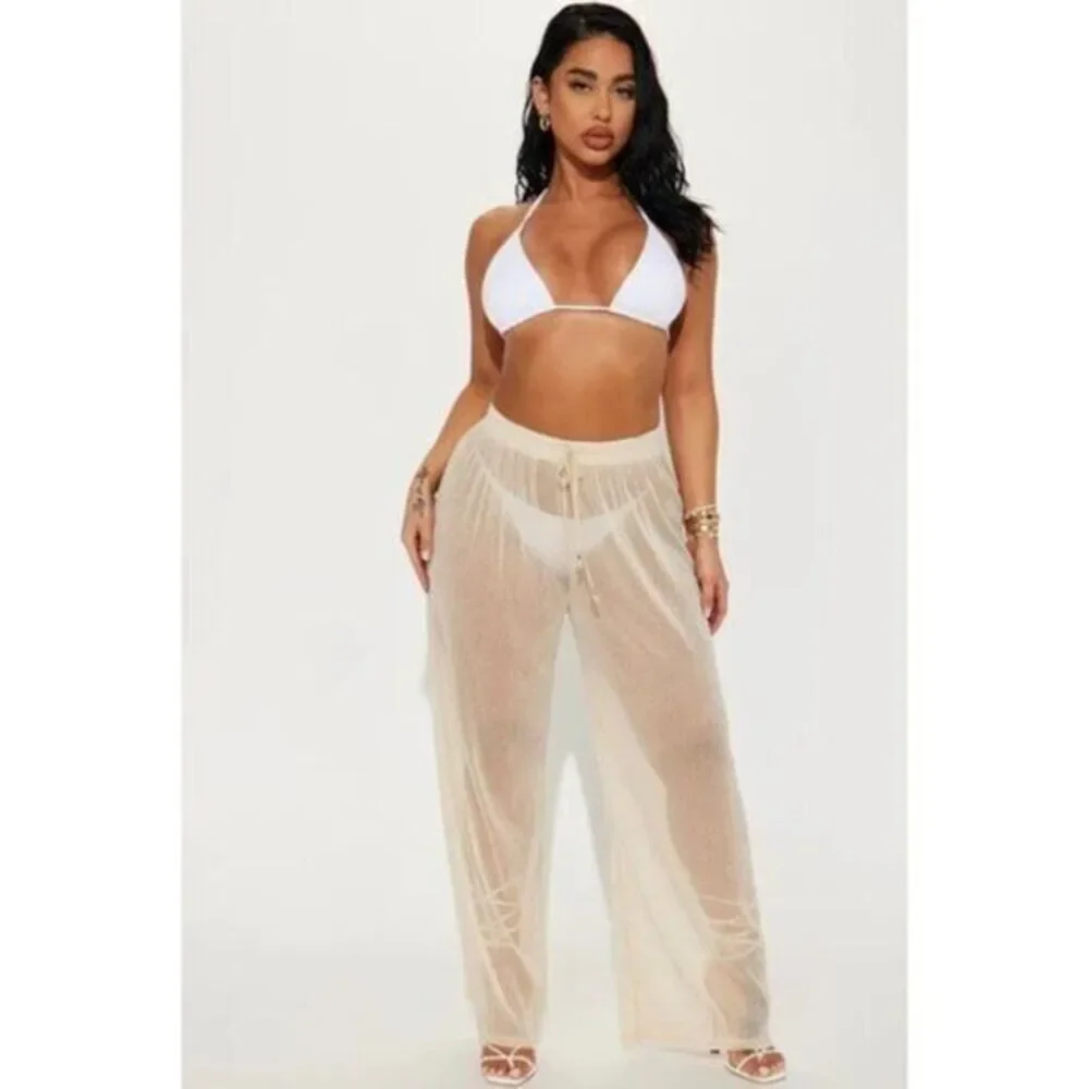 Tinibikini swimwear‎ Summer Nights Coverup Pants Gold Size X-Large RefFNB